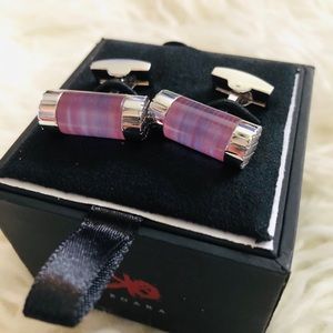 NWT Men’s EGARA Cufflinks Silver w/Blue Pu…